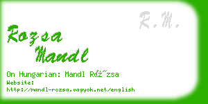 rozsa mandl business card